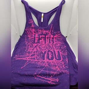 Purple Zumba racerback tank S